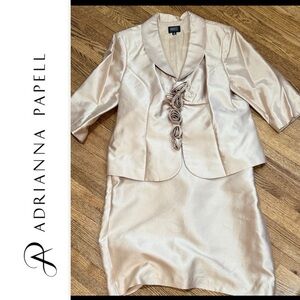 Adrianna Papell 2 Piece Formal Wear Dress Mother of Bride Wedding Guest 18W